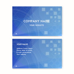 Business card blue. Clean water vector illustration. The concept of environmental protection.