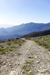 Fototapeta na wymiar mountain pathway in matese park