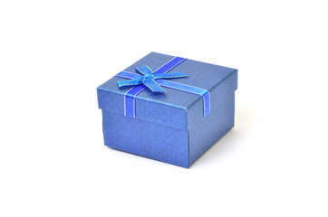 blue gift box isolate