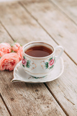 Souvenirs made of porcelain shot in the Studio with marshmallows and flowers. DIY and gift sets