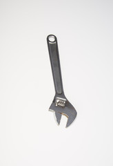 Spanner or Adjustable wrench on a background.