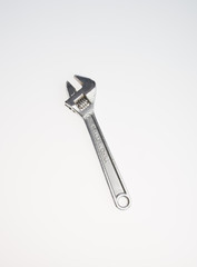 Spanner or Adjustable wrench on a background.
