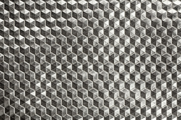 Hexagon Texture of silver plastic.