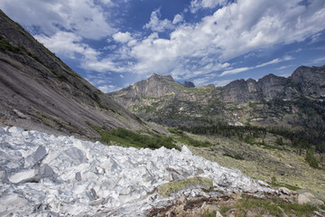 western Sayans on a summer day