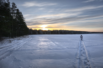 Naklejka premium winter hunting