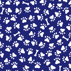 動物の足あと柄,