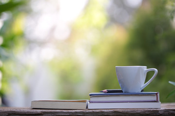 White cup and diary note