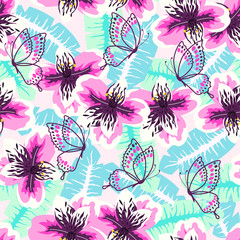 abstract turquoise pink pattern