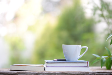White cup and diary note