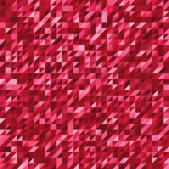 Abstract red seamless mosaic background. Triangle geometric background. Vector illustration