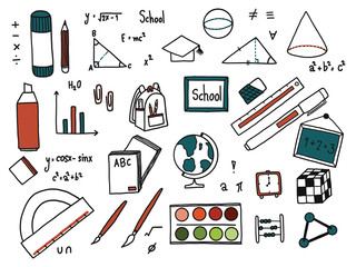 Education doodle set.