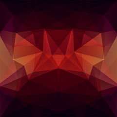 Abstract mosaic background. Triangle geometric background. Design elements. Vector illustration. Black, brown colors.