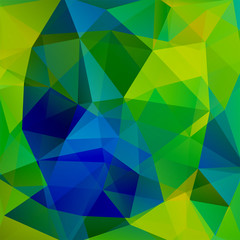Polygonal vector background. Can be used in cover design, book design, website background. Vector illustration. Green, blue colors.