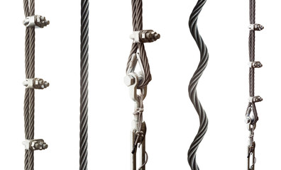 metal rope set isolated on white background
