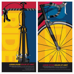 Obraz premium Bicycle Poster Vector Illustration