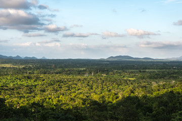 Fototapeta na wymiar View of the land from the Villa Islazur Mirador de Mayabe in Holguin, Cuba.