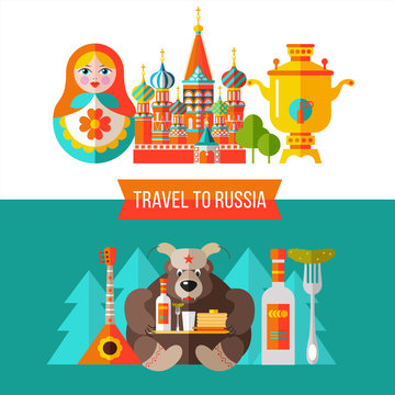Welcome to Russia. Vector illustration.