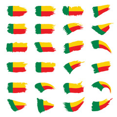 Benin flag, vector illustration