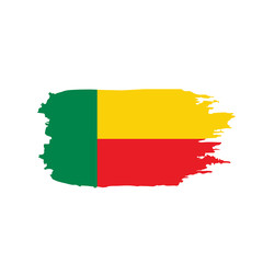 Benin flag, vector illustration