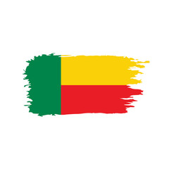 Benin flag, vector illustration