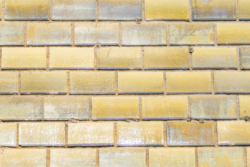 golden brick wall background texture