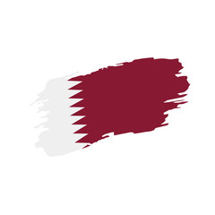 Qatar flag, vector illustration