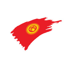 kirghizia flag, vector illustration