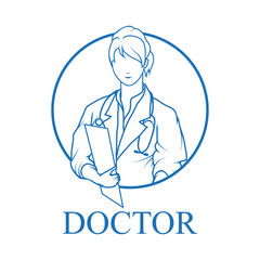 Woman doctor. Doctor with stethoscope. Nurse day. Health Care. Young doctor in uniform. Medicine. Doctors dressed in uniform and stethoscope. Female doctor.