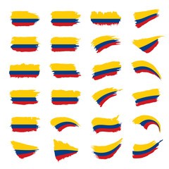 Colombia flag, vector illustration