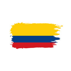 Colombia flag, vector illustration