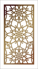 Vector Laser cut panel. Pattern template for decorative panel. Template for interior design, layouts wedding invitations, gritting cards, envelopes, decorative art objects etc.  - 194963007