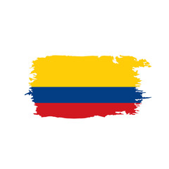 Colombia flag, vector illustration