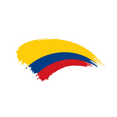 Obraz premium Colombia flag, vector illustration