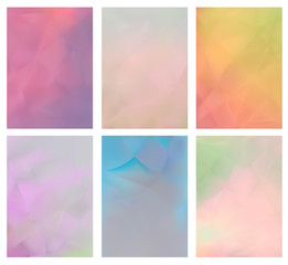 Colorful background. Abstract. Blurred. Multicolored. The edges. Templates for design. Business cards. Set.