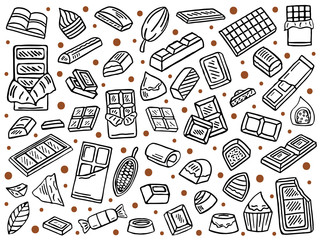 vector set of chocolate