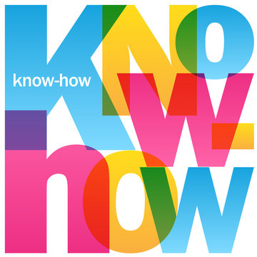 "KNOW-HOW" Colourful Vector Letters Icon