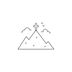 Pilgrimage line icon