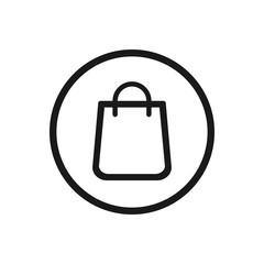 Shopping bag icon on a white background