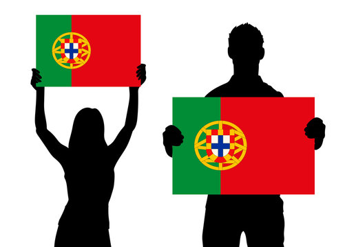 Zwei Fans - Portugal