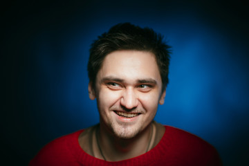 Obraz premium emotional young man photo in studio