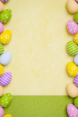 Fototapeta premium a beautiful colored eggs easter background