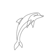 Dolphin line art © ColorValley