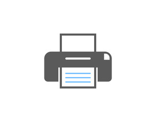 Office printer icon for workplace or technology-related designs