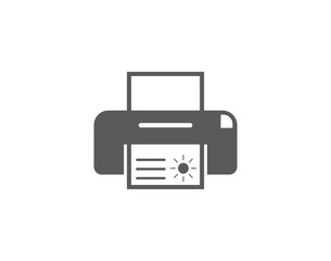 Office printer icon for workplace or technology designs