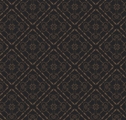 Seamless Damask Wallpaper Vector Art