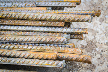 Thin metal reinforcement of a bundle at a metal products warehouse, Russia