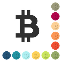 Farbige Buttons - Bitcoin