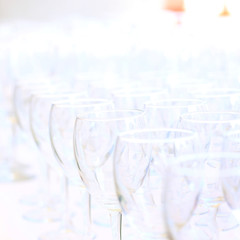 catering table set service with silverware