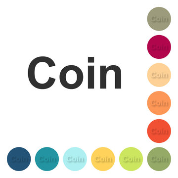 Farbige Buttons - Coin