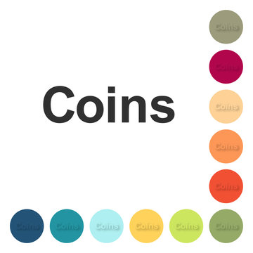 Farbige Buttons - Coins